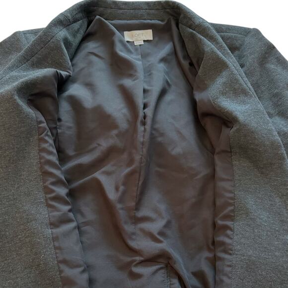 NWOT LOFT Charcoal Gray Blazer - Size 6 - Suit Jacket w/ Pockets - Picture 3 of 10